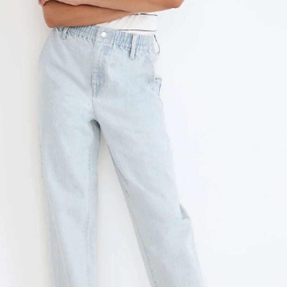 Madewell Pull-On Balloon Jeans in Brittany Wash: Size S